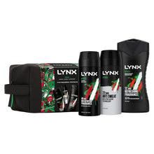 Load image into Gallery viewer, Lynx Africa THE TRIFECTA Bath &amp; Body 3 Pieces Gift Set for Him with Washbag