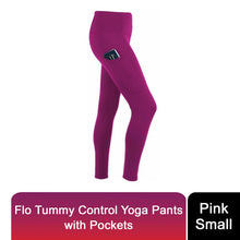 Load image into Gallery viewer, Flo Women's Tummy Control Sports Yoga Pants, Small Pink