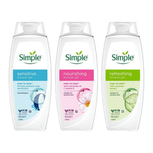 Load image into Gallery viewer, Simple Shower Gel &amp; Shower Cream 450ml Sensitive Skin 6-Pack
