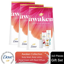 Load image into Gallery viewer, Dove Awaken Collection Gift Set with Bodywash, Lotion, Handcream &amp; Diffuser