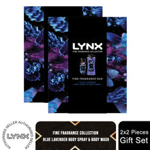 Load image into Gallery viewer, Lynx Fine Fragrance Duo Collection Blue Lavender 2 Pieces Gift Set for Him