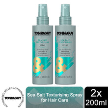 Load image into Gallery viewer, 2 Pack of 75ml or 200ml Toni &amp; Guy Sea Salt Texturising Spray for Beachy Waves