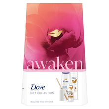 Load image into Gallery viewer, Dove Awaken Gift Collection 3 Pieces Gift Set for Her with Reed Diffuser