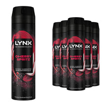Load image into Gallery viewer, Lynx Fine Fragrance Collection Cherry Spritz Body Spray Deodorant 200ml, 6 Pack