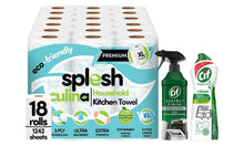 Load image into Gallery viewer, Splesh 18 Kitchen Towels + Cif Pearl 750ml + Oven Spray 435ml