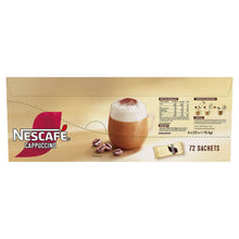 Load image into Gallery viewer, Nescafe Cappuccino Instant Coffee Sachets 72 Pack - Frothy Creamy Drink 15.5g