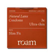 Load image into Gallery viewer, Roam Ultra-Thin Condoms for Safer Sex &amp; Contraception -Slim Fit, 12 Pack