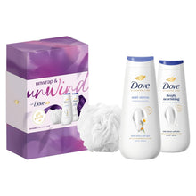 Load image into Gallery viewer, DOVE Unwind Body Wash Collection Gift Set 2 piece, Choose Your Pack Size 1,2,3 or 4