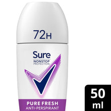 Load image into Gallery viewer, 6x Sure Women Motion Sense AP Deodorant Rollon 72H Nonstop, Pure Fresh - 50ml