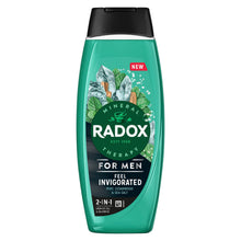 Load image into Gallery viewer, 24x Radox Mineral Therapy Feel Invigorated Shower Gel &amp; Shampoo for Men, 450ml