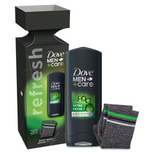 Load image into Gallery viewer, Dove Men+Care Refresh Extra Fresh Bodywash Gift Set for Him with Ankle Socks
