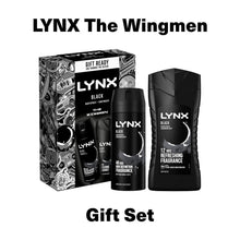 Load image into Gallery viewer, Lynx Black THE WINGMEN Body Spray &amp; Body Wash Duo Gift Set for Him