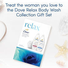 Load image into Gallery viewer, Dove Relax Body Wash Collection 2 Pieces Gift Set for Her with Shower Puff