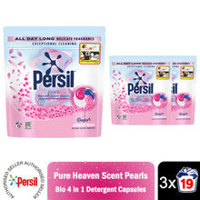 Load image into Gallery viewer, Persil Pure Heaven Scent Pearls Bio 19 Washes Detergent Washing Capsules, 3pk