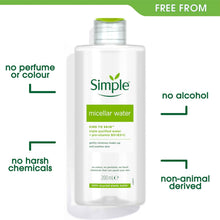 Load image into Gallery viewer, Simple Micellar Cleansing Water Hydrating Makeup Remover, 200ml or 400ml
