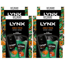 Load image into Gallery viewer, Lynx Jungle Fresh THE WINGMEN Body Spray &amp; Body Wash Duo Gift Set for Him