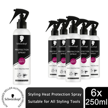 Load image into Gallery viewer, Schwarzkopf Styling Heat Protection Spray 250ml Hair Care Styling Mist, 6 Pack