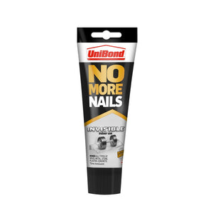 UniBond No More Nails Invisible, Heavy-Duty Clear Glue Tube for All Surface,184g