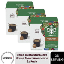 Load image into Gallery viewer, Nescafe Dolce Gusto Starbucks Coffee Pods Caps Box of 12 Americano House Blend