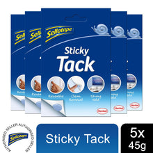 Load image into Gallery viewer, 5x Sellotape Sticky Tack for Home &amp; Office, Reusable Blue Tack Adhesive, 45g