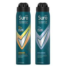 Load image into Gallery viewer, Sure Men Energise &amp; Resilience Deodorant Spray Nonstop Protection, 250ml
