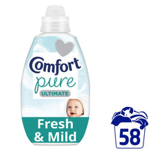 Load image into Gallery viewer, Comfort Ultra Concentrated Pure Fabric Conditioner Fresh &amp; Mild 870ml - 58w, 3pk