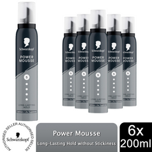 Load image into Gallery viewer, Schwarzkopf Styling Taft Power Cashmere HL5 Styling Mousse 200ml, 6 Pack