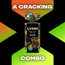 Load image into Gallery viewer, Lynx LET'S GET CRAKING Jungle Fresh Body Spray Gift Set for Him with Socks Pair