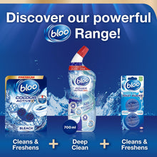 Load image into Gallery viewer, Bloo Colour Active Anti-Limescale Odour Stop Bleach Toilet Rim Block, 50g 12 Pk