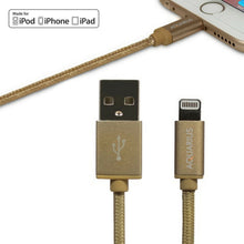 Load image into Gallery viewer, Nylon Braided Syncing &amp; Charging USB Cable Charger Cord for iPhone - Gold