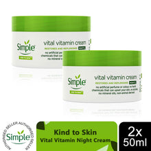 Load image into Gallery viewer, Simple Kind to Skin Face Cream - Day SPF15 or Night Cream, Hydrating 50ml, 2 Pack
