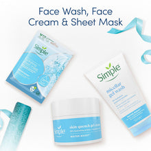 Load image into Gallery viewer, Simple Hydrating Skin Regime Gift Set - Sheet Mask, Facial Gel Wash &amp; Quench Cream