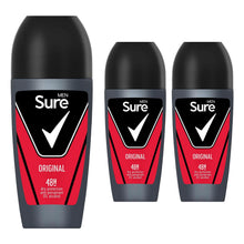 Load image into Gallery viewer, Sure Men Original Anti-perspirant 48H Dry Protection Roll-On Deodorant, 3x50ml