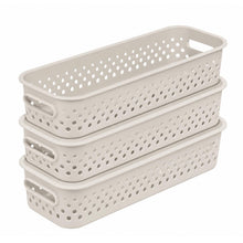 Load image into Gallery viewer, SmartStore Essence 1.3L Slim Storage Basket, Pack of 3 Organiser Boxes, in Linen
