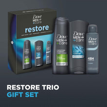 Load image into Gallery viewer, Dove Men+Care Gift Set Restore Trio - Bodywash, Classic Deodorant, Shampoo