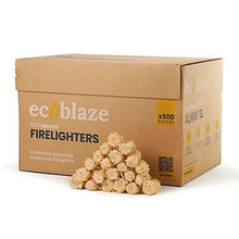 Load image into Gallery viewer, Ecoblaze Natural Firelighters (Box of 500) Wood Wool for Pizza Oven &amp; Fire Pits
