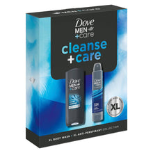 Load image into Gallery viewer, Dove Men+Care Gift Set Cleanse+Care XL Duo - Bodywash 400ml &amp; Spray 200ml
