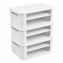 Load image into Gallery viewer, SmartStore Module 55L Open Front Storage Box &amp; Shelves Set, 3 Pack Units, White