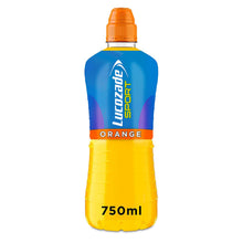 Load image into Gallery viewer, Lucozade Sport Orange Isotonic Drink with Sugars and Sweetener 750ml, 12 Pack