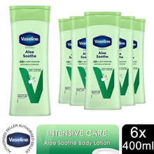 Load image into Gallery viewer, Vaseline Intensive Care Body Lotion Aloe Soothe 48H Moisture 400ml, 6 Pack