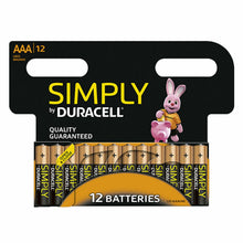 Load image into Gallery viewer, 3x Duracell Simply Pk12 AAA Batteries