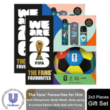 Load image into Gallery viewer, FIFA Fans Favourites Gift Set for Him Body Wash, Spray &amp; Skills Ball + Pump