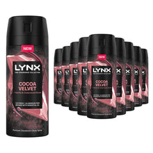 Load image into Gallery viewer, Lynx Body Spray Fine Fragrance Collection Cocoa Velvet for Men 150ml, 24 Pack