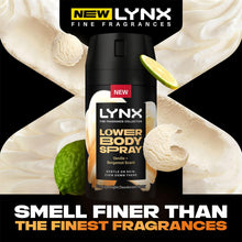 Load image into Gallery viewer, Lynx Lower Body Spray Vanilla + Bergamot 72H Freshness, Aluminium-Free 100ml,6Pk