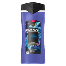 Load image into Gallery viewer, Lynx Blue Lavender Body Wash with 12Hrs of Freshness for Men 400ml, 6 Pack