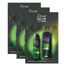 Load image into Gallery viewer, Dove Men+Care Refresh Bodywash &amp; Antiperspirant Duo Collection Gift Set for Him
