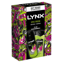 Load image into Gallery viewer, Lynx Epic Fresh THE WINGMEN Body Spray &amp; Body Wash Duo Gift Set for Him