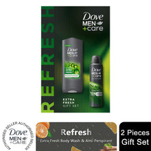 Load image into Gallery viewer, Dove Men+Care Refresh Extra Fresh Bodywash &amp; Antiperspirant 2pc Gift Set for Him