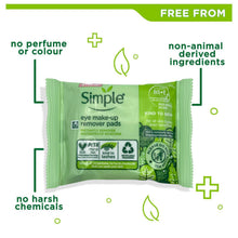 Load image into Gallery viewer, Simple Skincare Range -Refreshing Face Wash 150ml or Eye Make-Up Remover Pads 30