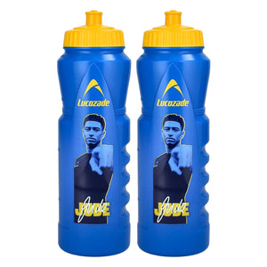 Lucozade Sport x Jude Bellingham LeakProof Sports Water Bottle Blue/Yellow, 2x1L